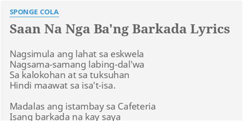 ginangbang ng barkada|Saan Na Nga Bang Barkada Chords .
